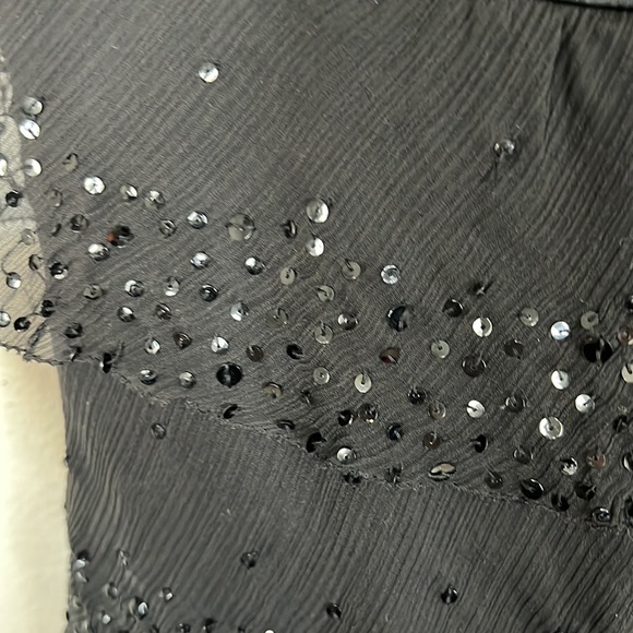 EUC Vintage Dvf Diane Von Furstenberg Black Tiera Sequin Dress sz 2 - Picture 7 of 9